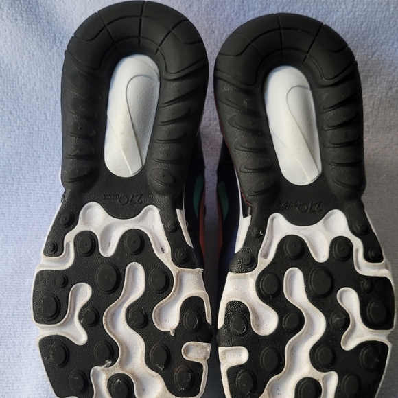 NIKE AIR MAX!!!270 React (GS) Shoes Kinetic Green Blue Pink - Picture 8 of 13